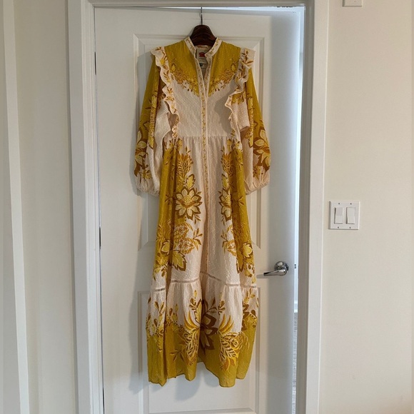 Farm Rio Aura Cream Floral Maxi Dress - Picture 7 of 10